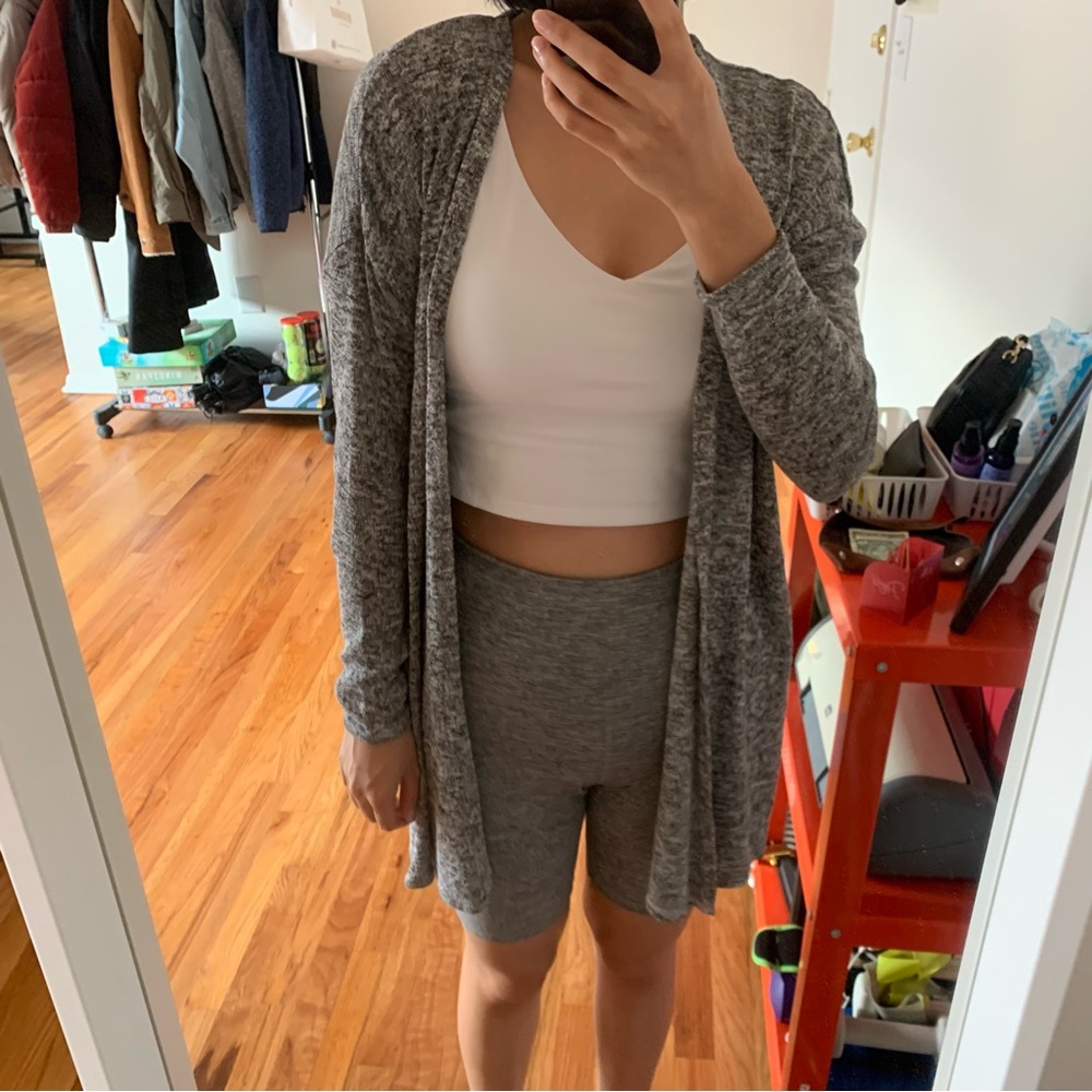 H&M divided grey long cardigan